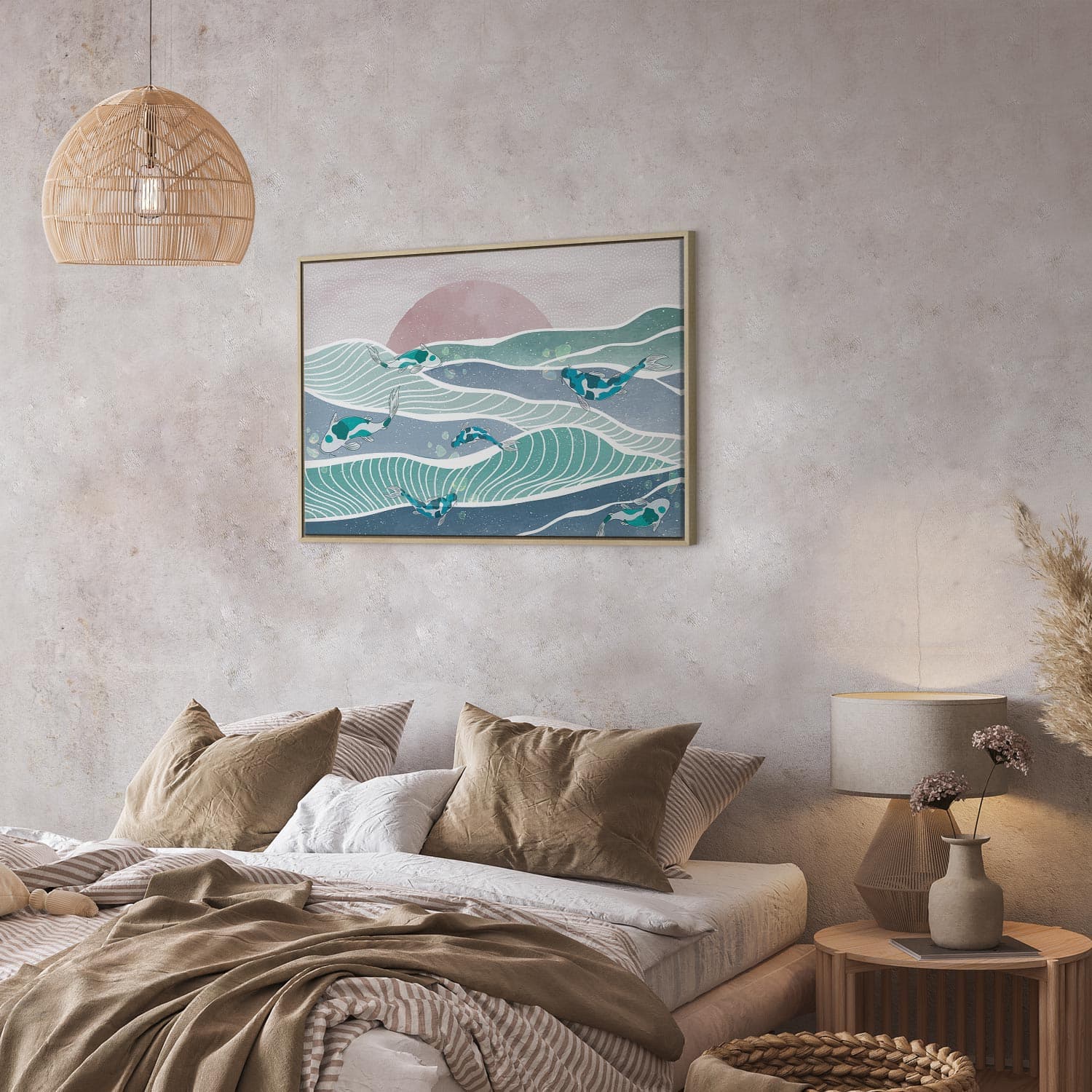 Canvas print Ryby na falach 60×40 cm, standard canvas