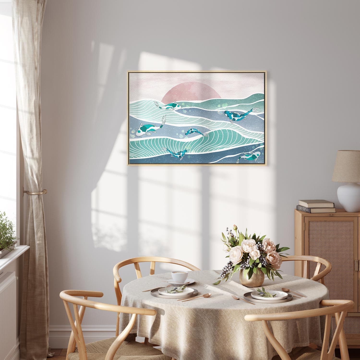 Canvas print Ryby na falach 60×40 cm, standard canvas