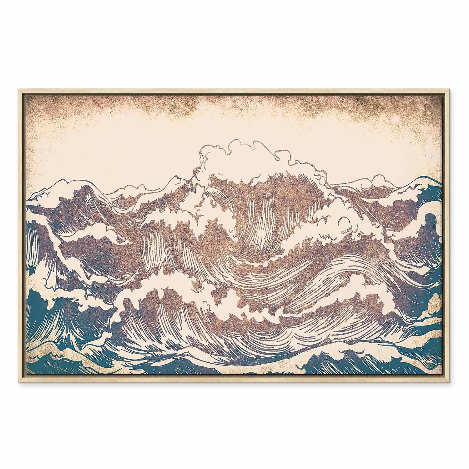 Leinwandbild Olbrzymie fale 60×40 cm, Standardleinwand
