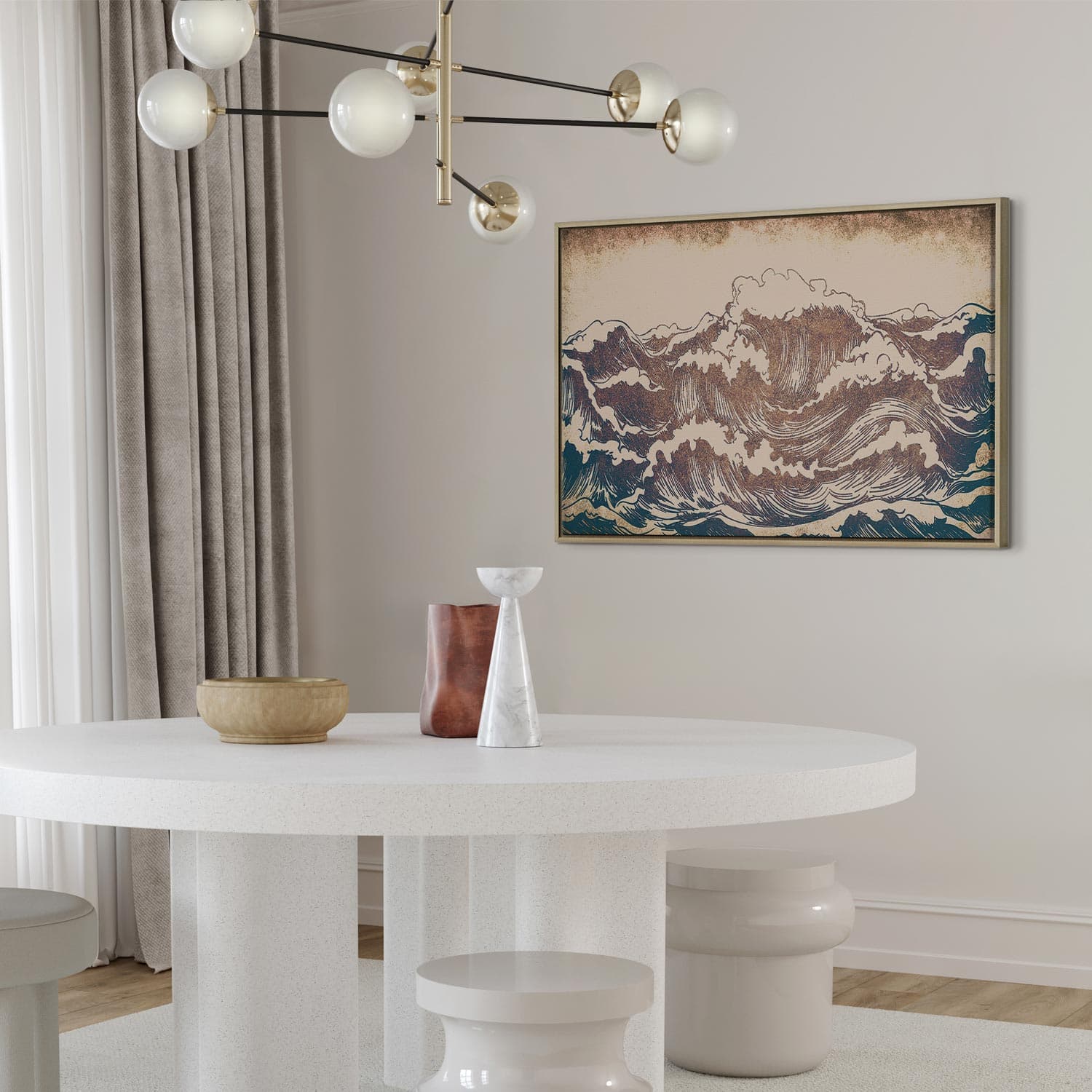 Leinwandbild Olbrzymie fale 60×40 cm, Standardleinwand
