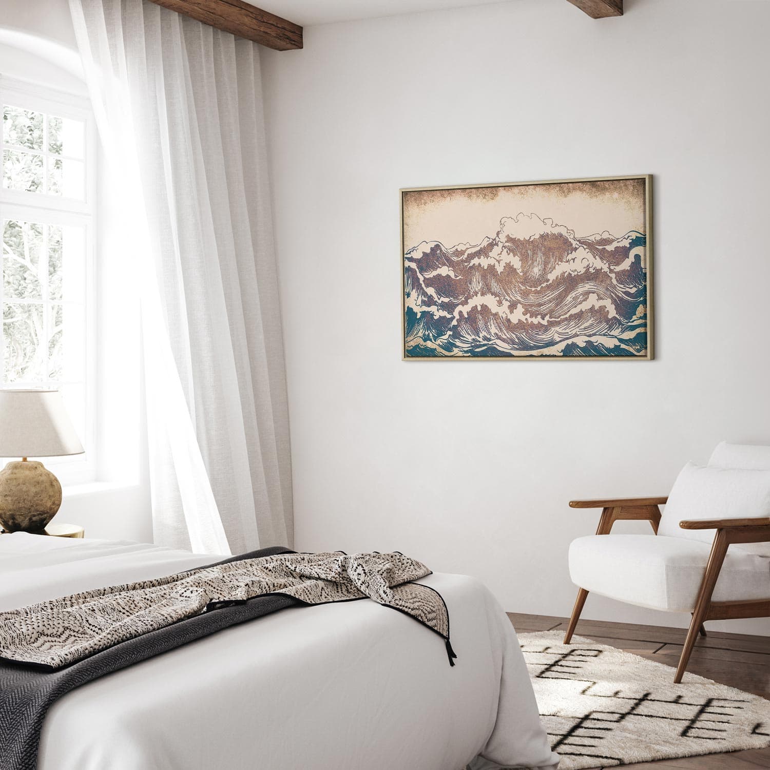 Leinwandbild Olbrzymie fale 60×40 cm, Standardleinwand