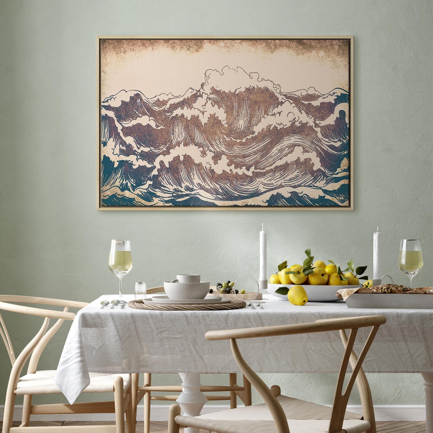 Leinwandbild Olbrzymie fale 60×40 cm, Standardleinwand