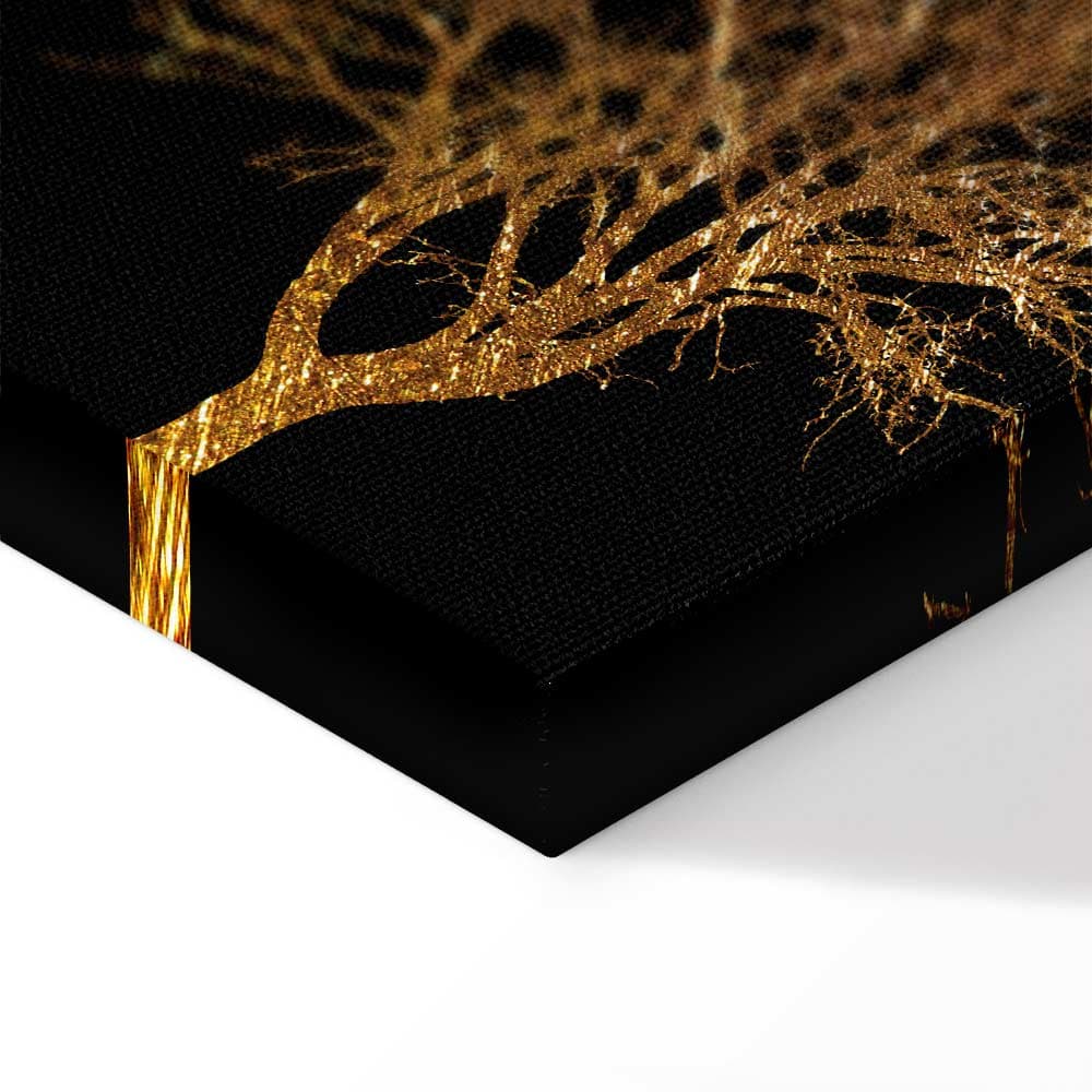 Leinwandbild Złoty las szeroki 60×30 cm, italienische Leinwand