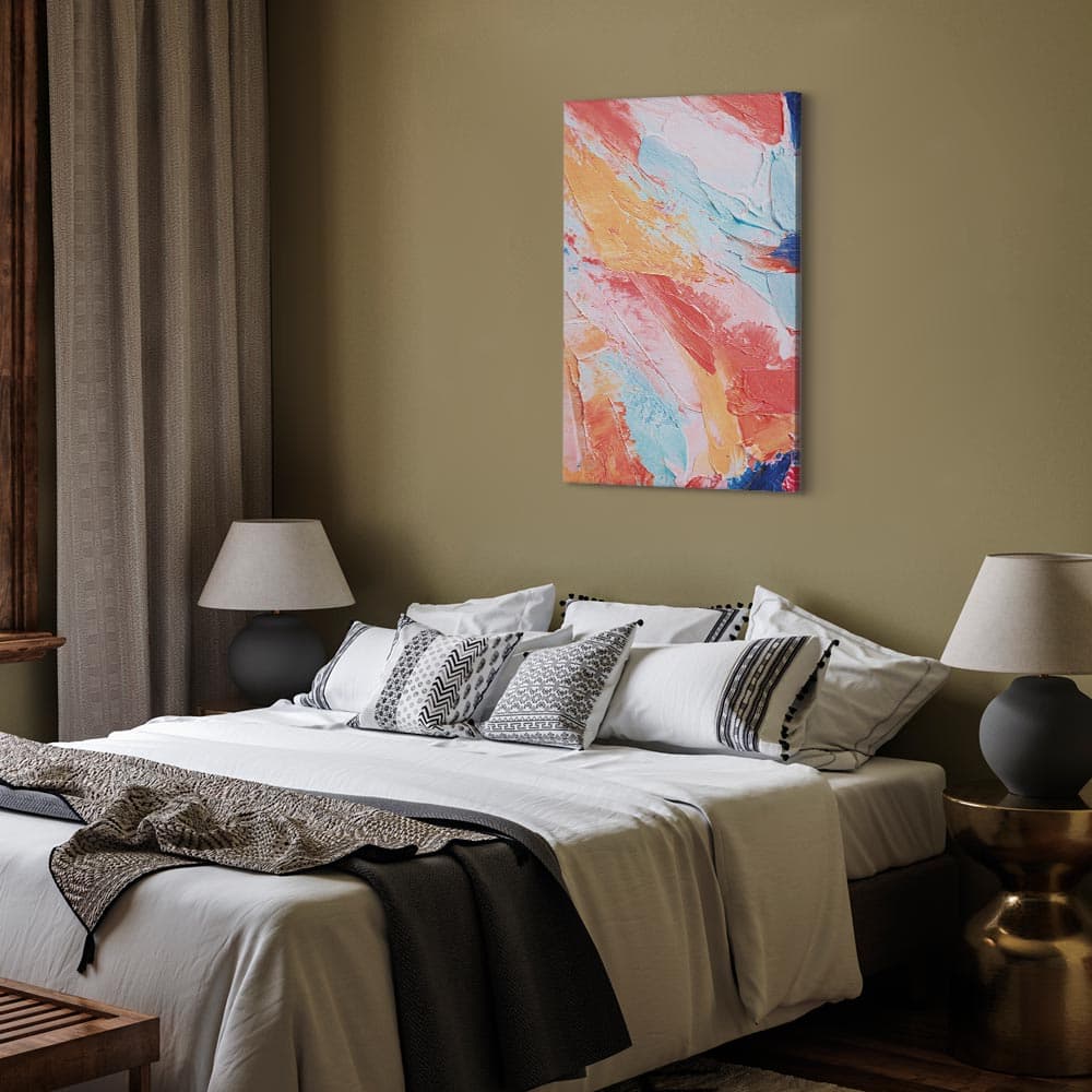Canvas print Wiosenne Odcienie - kolorowa mieszanka ciepłych i chłodnych tonów na płótnie 80×120 cm, standard canvas