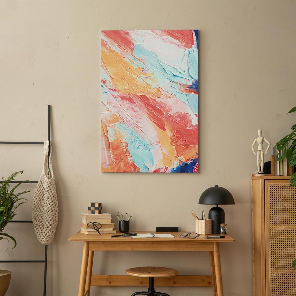 Canvas print Wiosenne Odcienie - kolorowa mieszanka ciepłych i chłodnych tonów na płótnie 80×120 cm, standard canvas