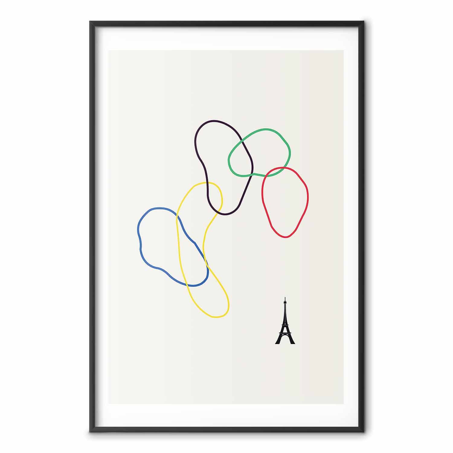 Poster Kolorowe koła- grafika cyfrowa - minimalizm 40×60 cm