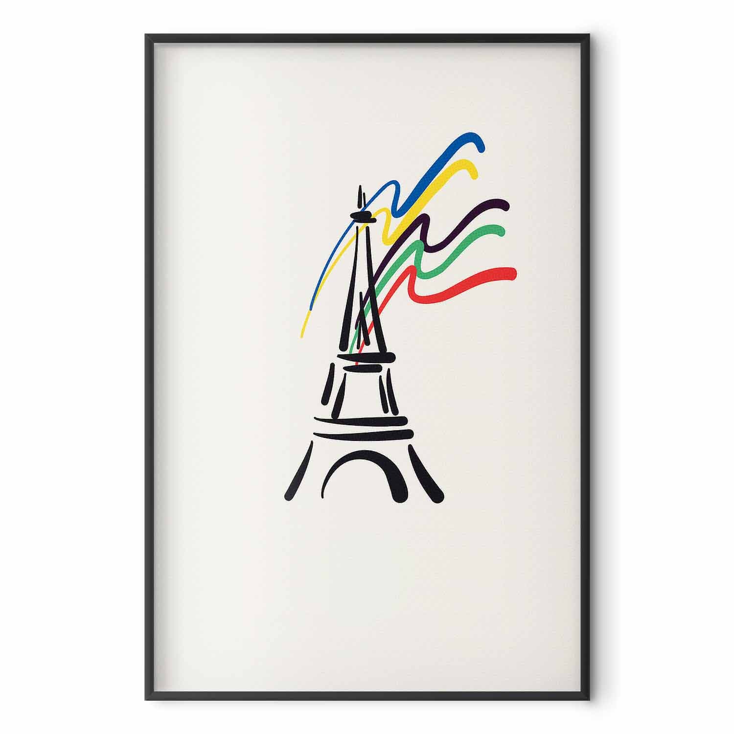 Poster Wieża Eiffla i kolory 21×30 cm