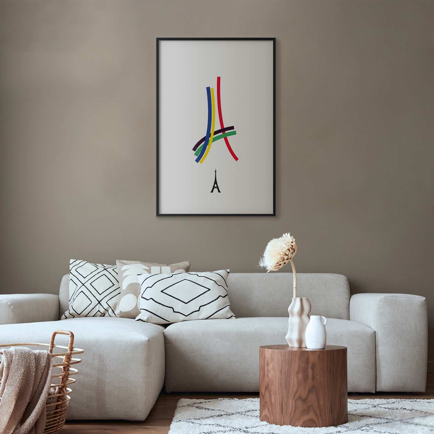 Plakat Wieża Eiffla - grafika kolorowa - abstrakcja 21×30 cm