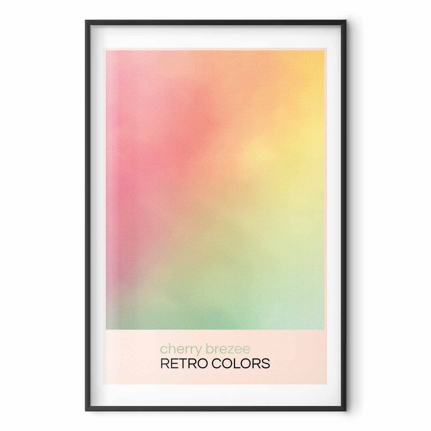 Poster Cherry Brezee - Pastelowy gradient w delikatnych; retro kolorach 40×60 cm