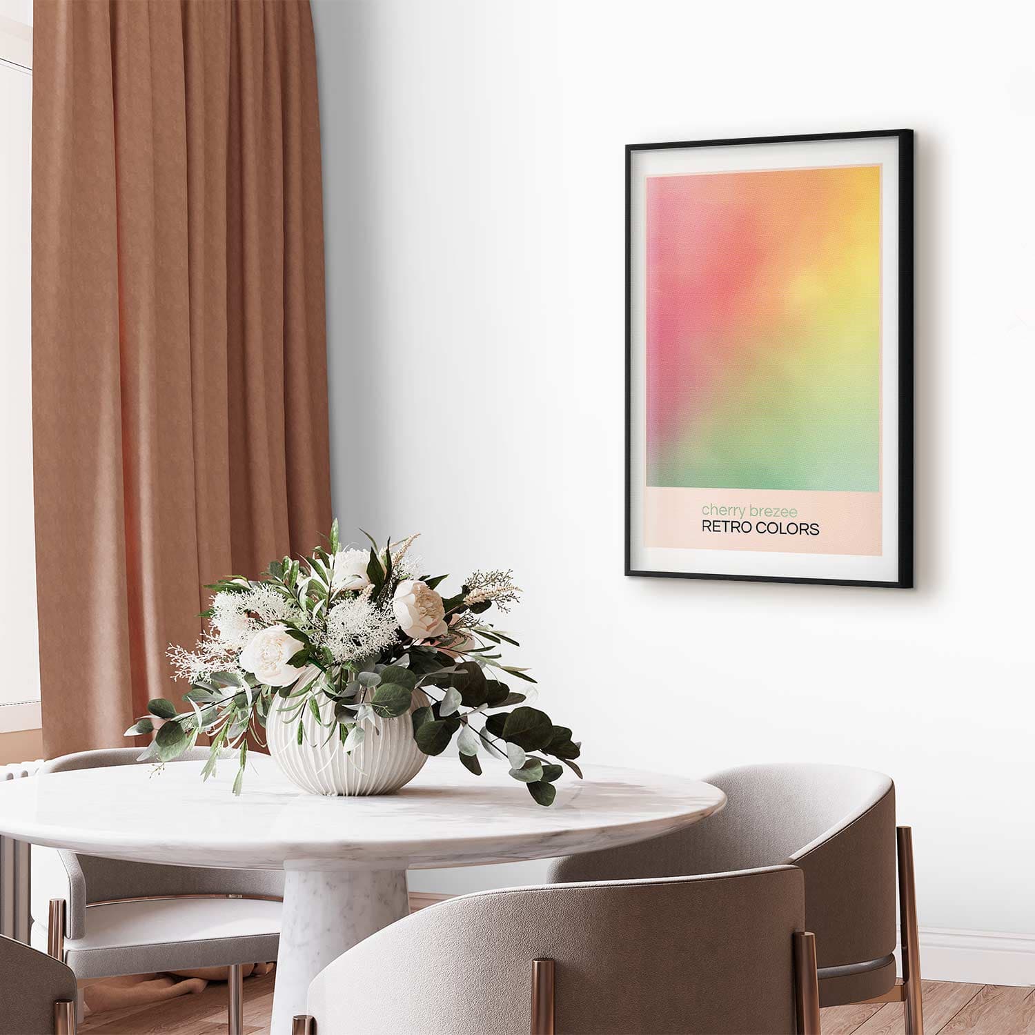 Poster Cherry Brezee - Pastelowy gradient w delikatnych; retro kolorach 40×60 cm