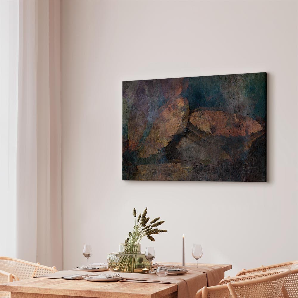 Canvas print Miedziane liście szeroki 30×20 cm, Italian canvas