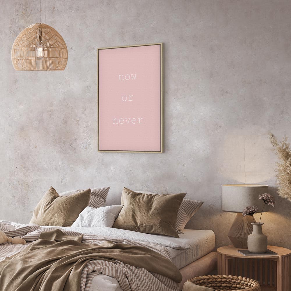 Leinwandbild Now or Never 60×90 cm, Standardleinwand