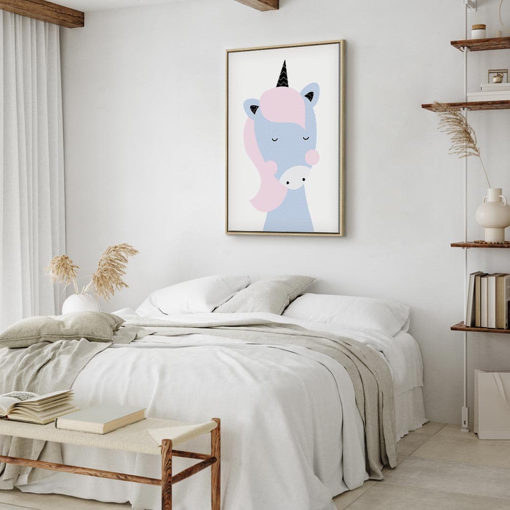 Картина на холсте Słodki jednorożec 80×120 см, стандартный холст