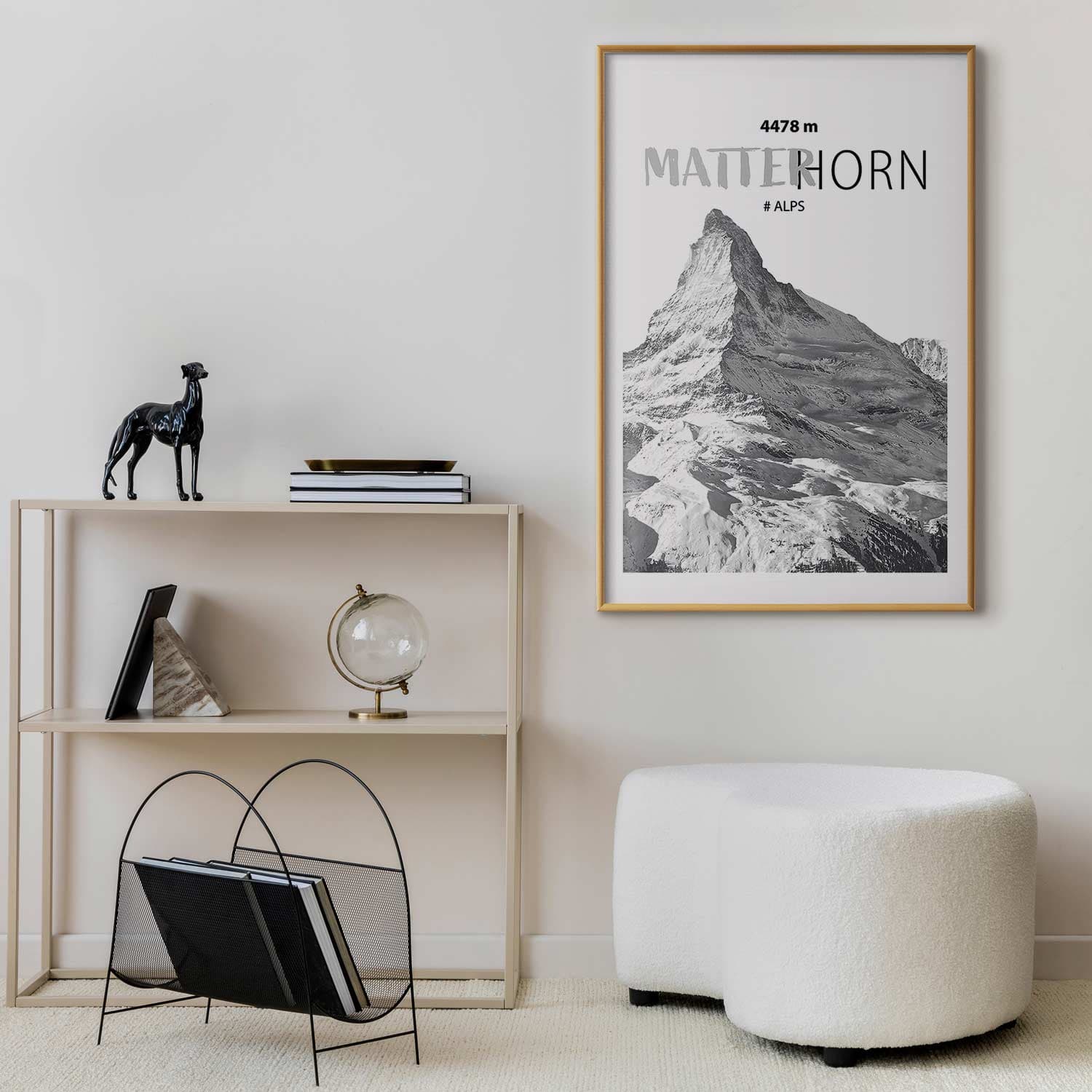 Plakat majestatyczny szczyt górski Matterhorn korona gór pejzaż górski 30×42 cm