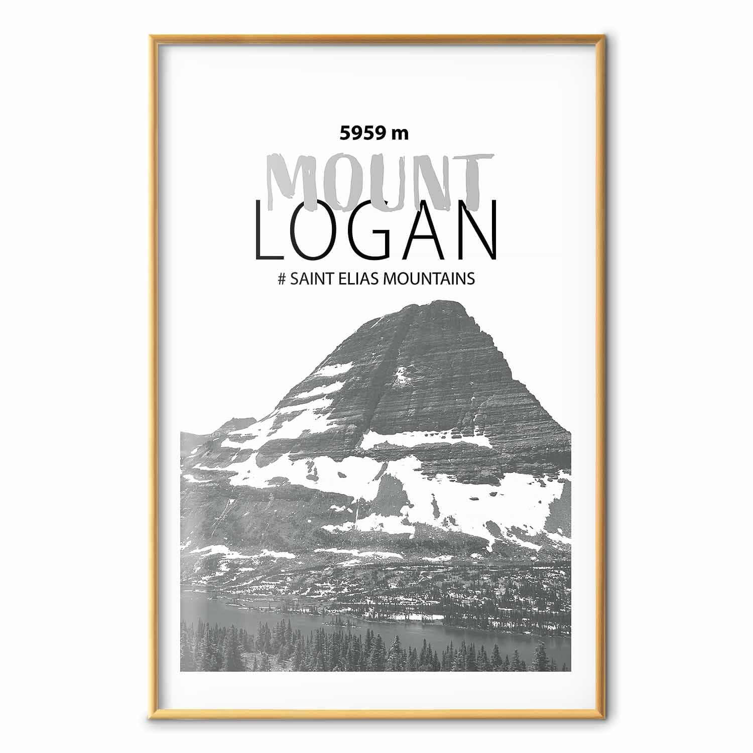 Plakat Majestatyczny szczyt górski Mount Logan korona gór pejzaż górski 30×42 cm