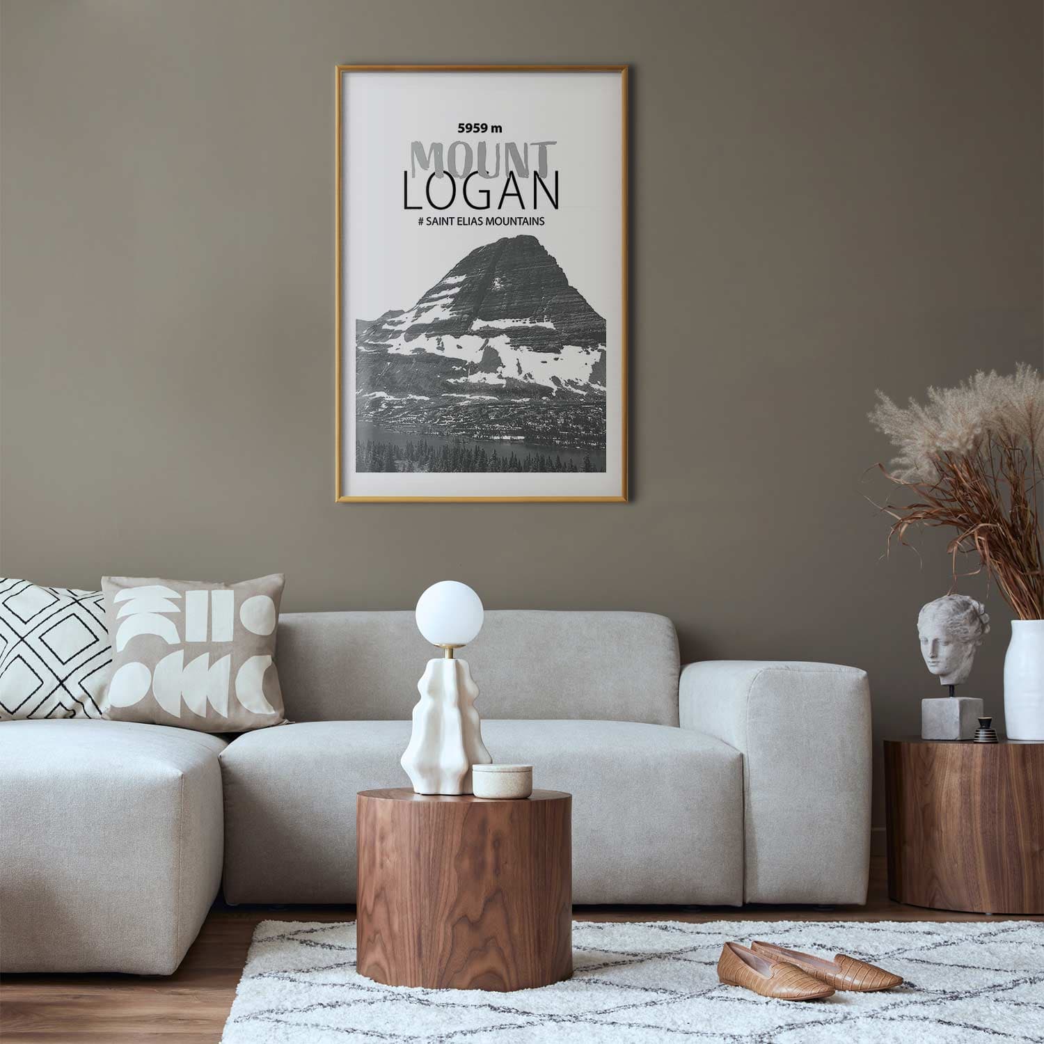Plakat Majestatyczny szczyt górski Mount Logan korona gór pejzaż górski 30×42 cm