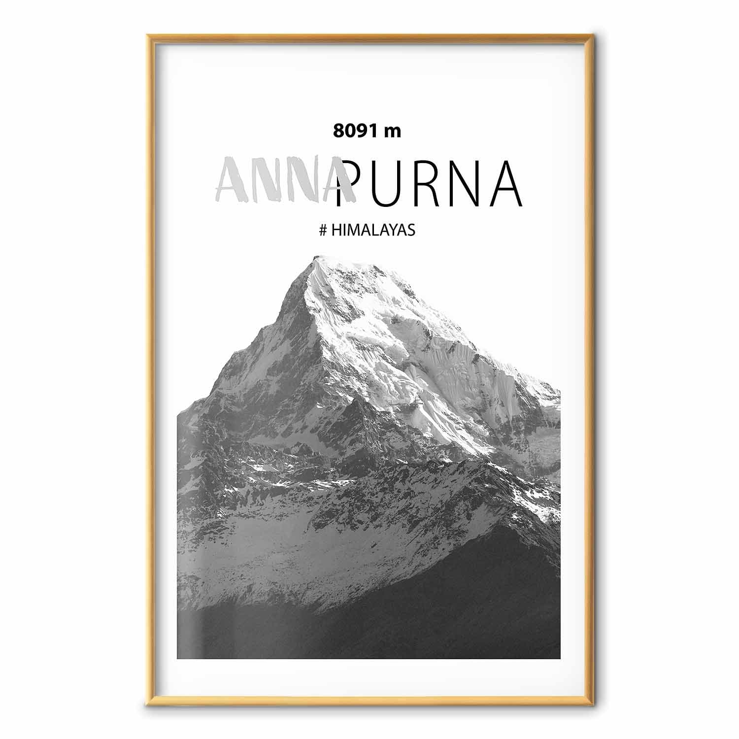 Plakat Majestatyczny szczyt górski Annapurna korona gór pejzaż górski 30×42 cm