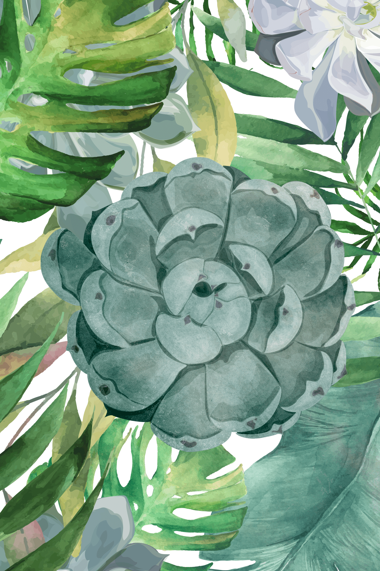 Obraz na płótnie Tropikalna flora 20×30 cm, płótno włoskie