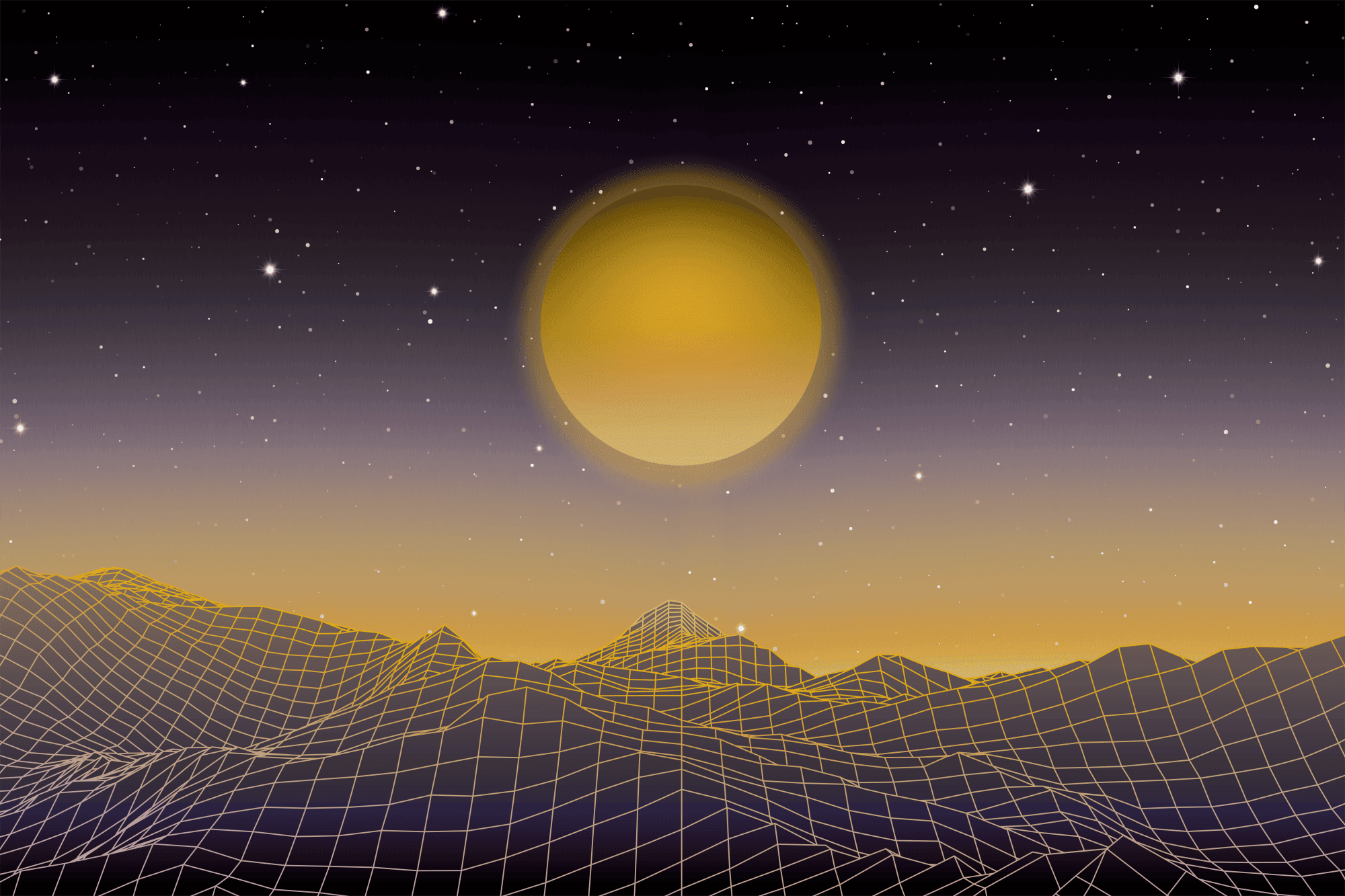 Leinwandbild Pejzaż futurystyczny 3 szeroki 60×40 cm, Standardleinwand