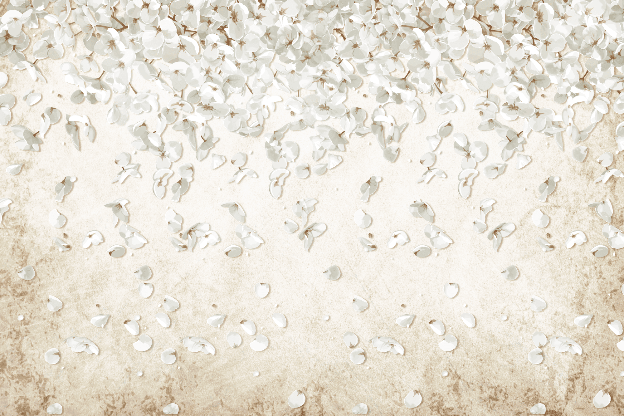 Leinwandbild Spadające kwiaty szeroki 120×80 cm, Standardleinwand