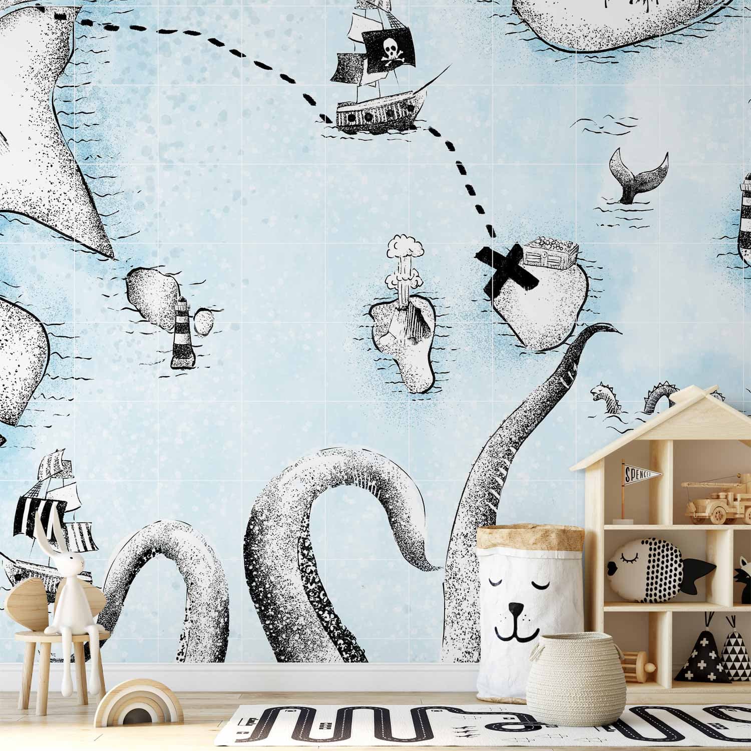 Fototapeta Mapa skarbów 100×70 cm, materiał wodoodporny