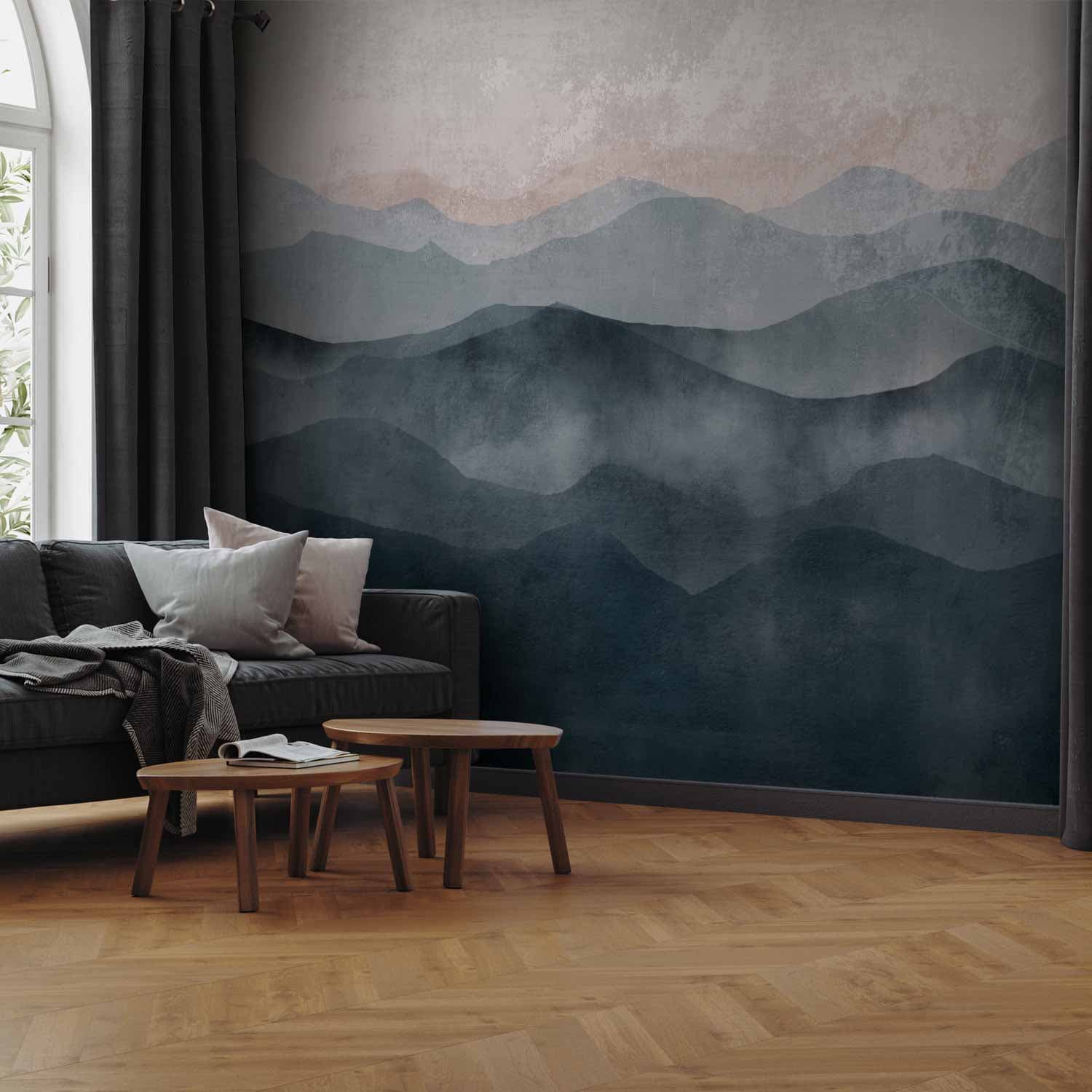 Fototapeta Błękitne góry 450×315 cm, flizelina standard