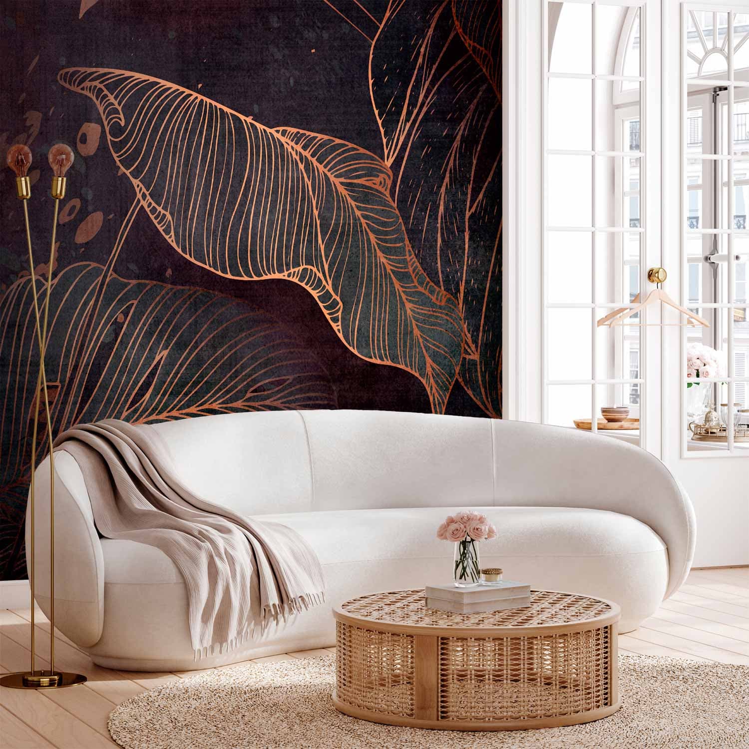 Fototapeta W labiryncie liści - trzeci wariant 350×256 cm, flizelina standard