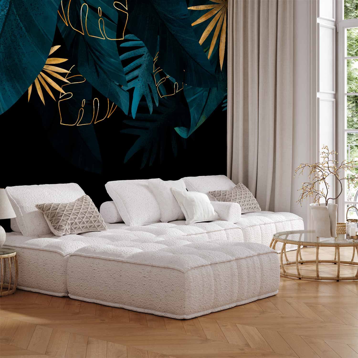 Fototapeta Kompozycja liści - drugi wariant 441×315 cm, materiał samoprzylepny