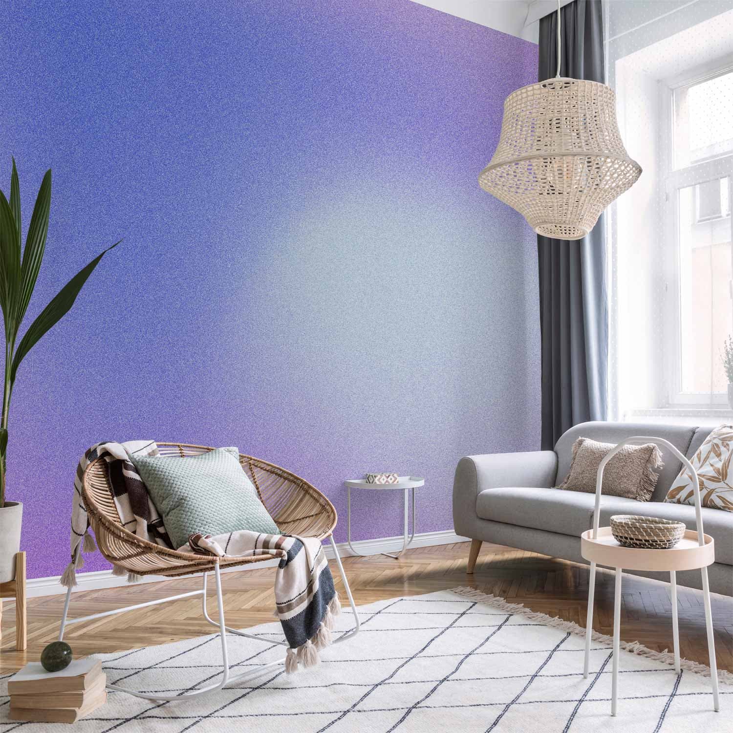 Fototapeta Wrzosowa mgła - delikatny gradient składający się z wielu odcieni fioletu 294×210 cm, materiał samoprzylepny