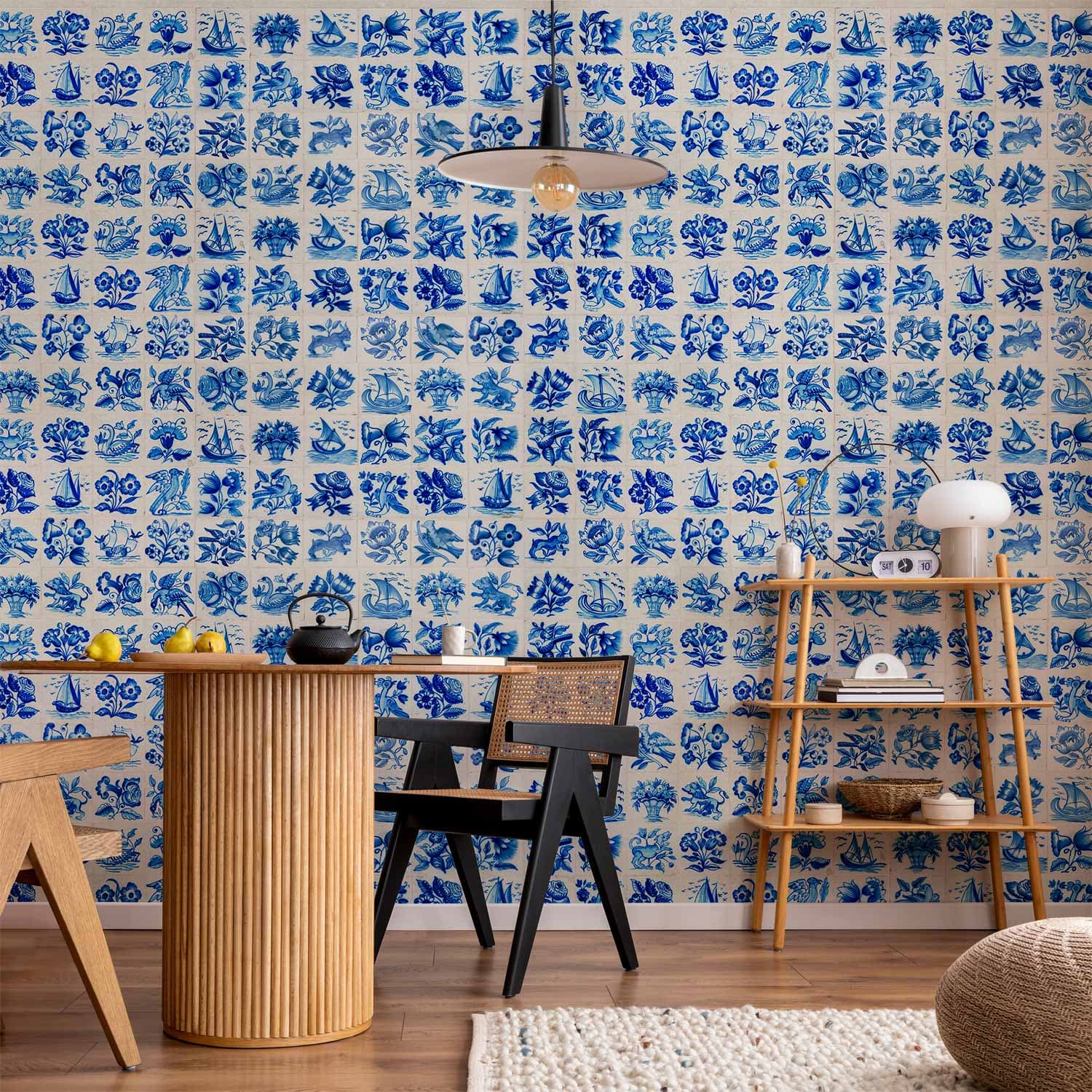 Fototapeta Płytki azulejos - tradycyjne ceramiczne portugalskie kafle 150×105 cm, materiał wodoodporny