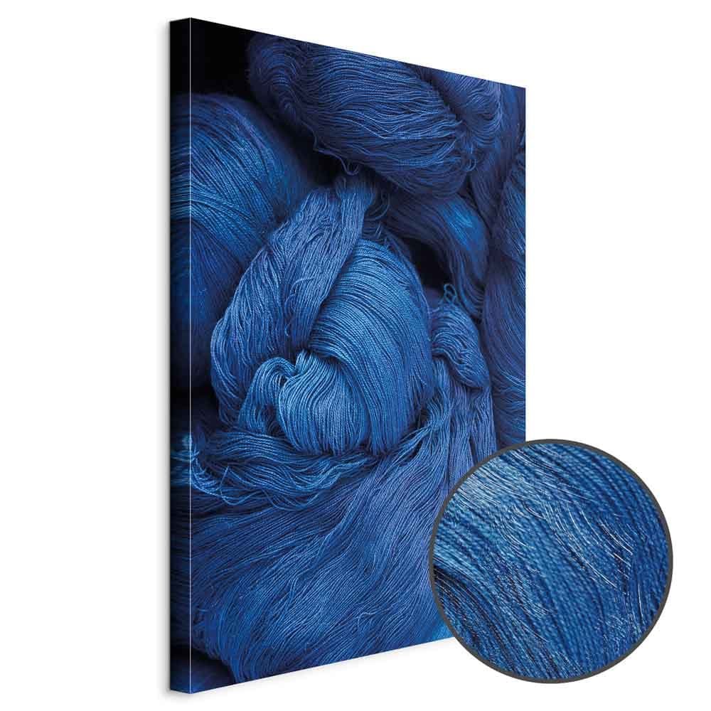 Obraz na płótnie Niebieska włóczka 20×30 cm, płótno standard