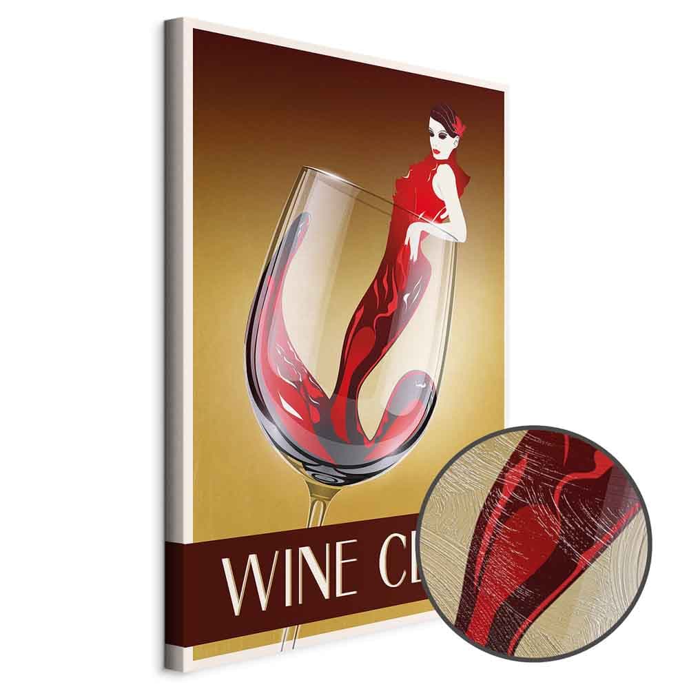 Obraz na płótnie Wine Club 20×30 cm, płótno standard