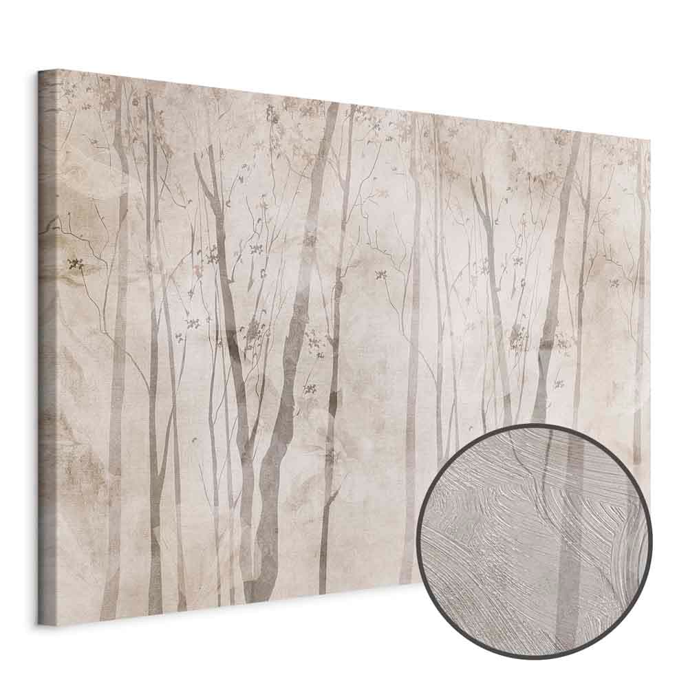 Canvas print Beżowy las myśli szeroki 120×80 cm, standard canvas