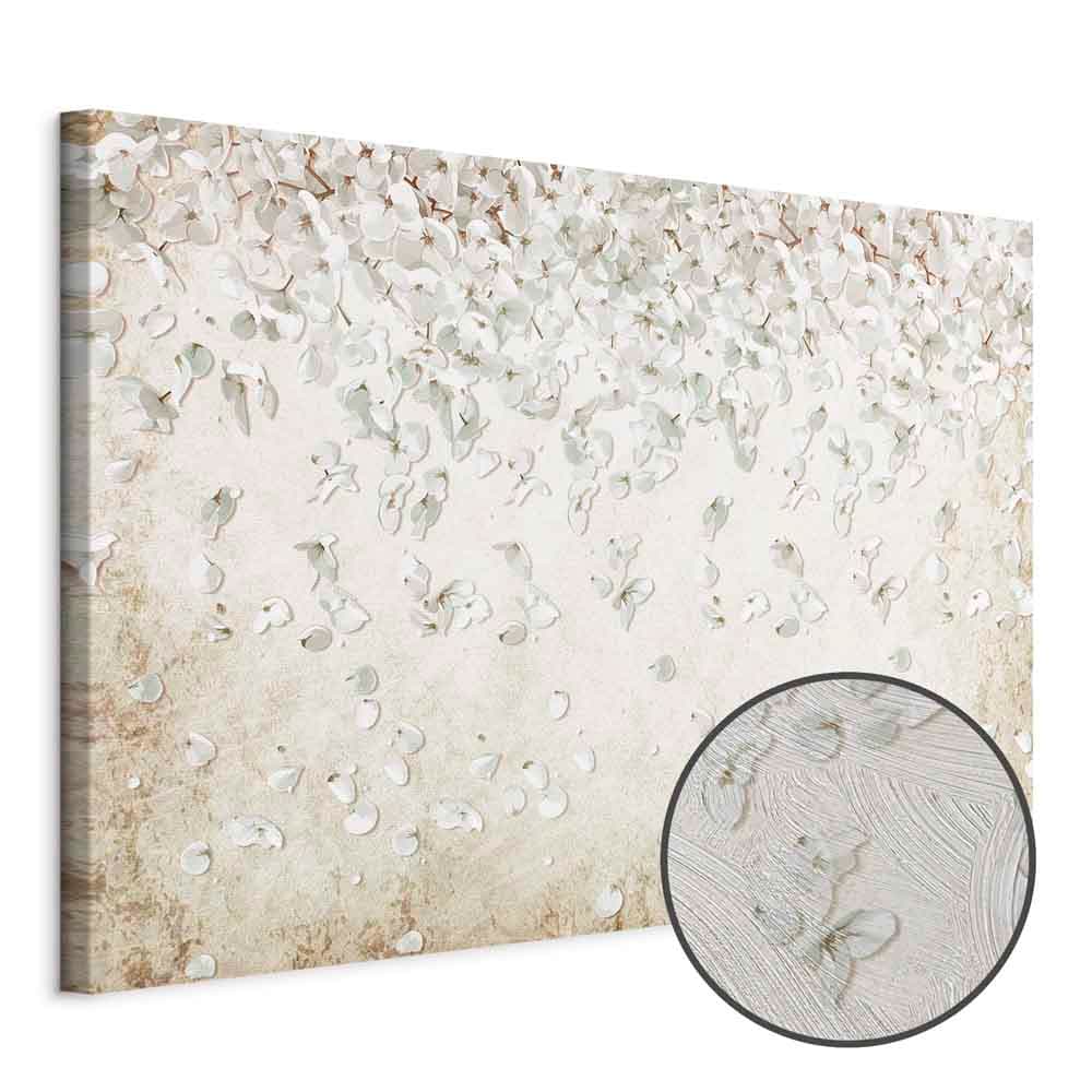 Leinwandbild Spadające kwiaty szeroki 120×80 cm, Standardleinwand
