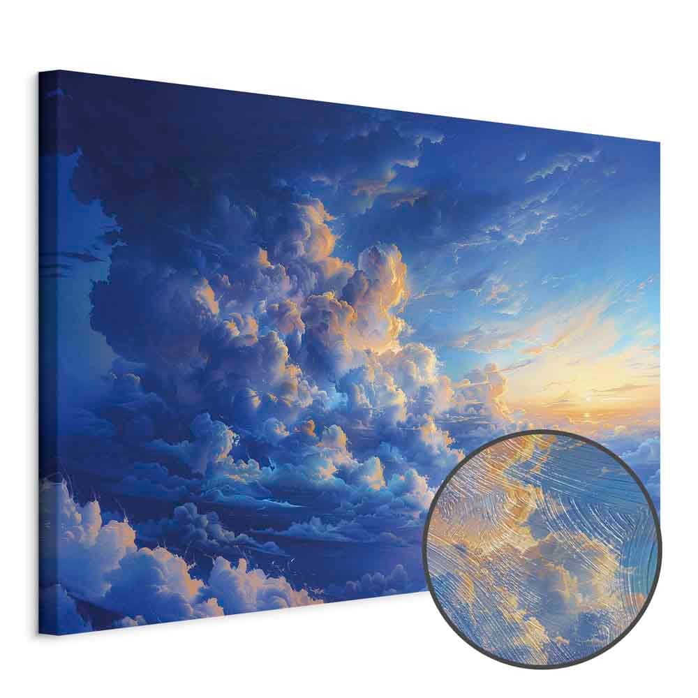Obraz na płótnie Gdy niebo staje się płótnem: artystyczne dzieło natury w chmurach 30×20 cm, płótno standard