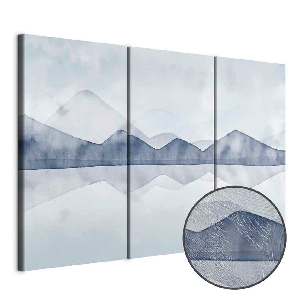 Obraz na płótnie Jezioro w górach 120×80 cm, płótno standard
