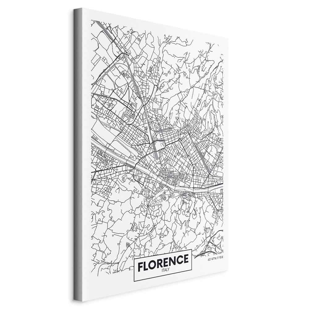 Картина на полотні Mapa Florencji 40×60 см, італійське полотно