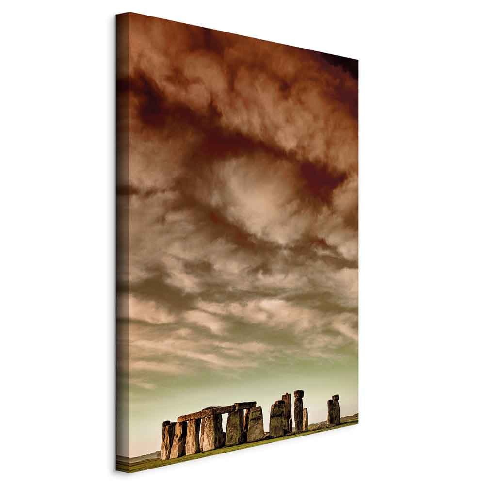 Obraz na płótnie Chmury nad Stonehenge 40×60 cm, płótno standard