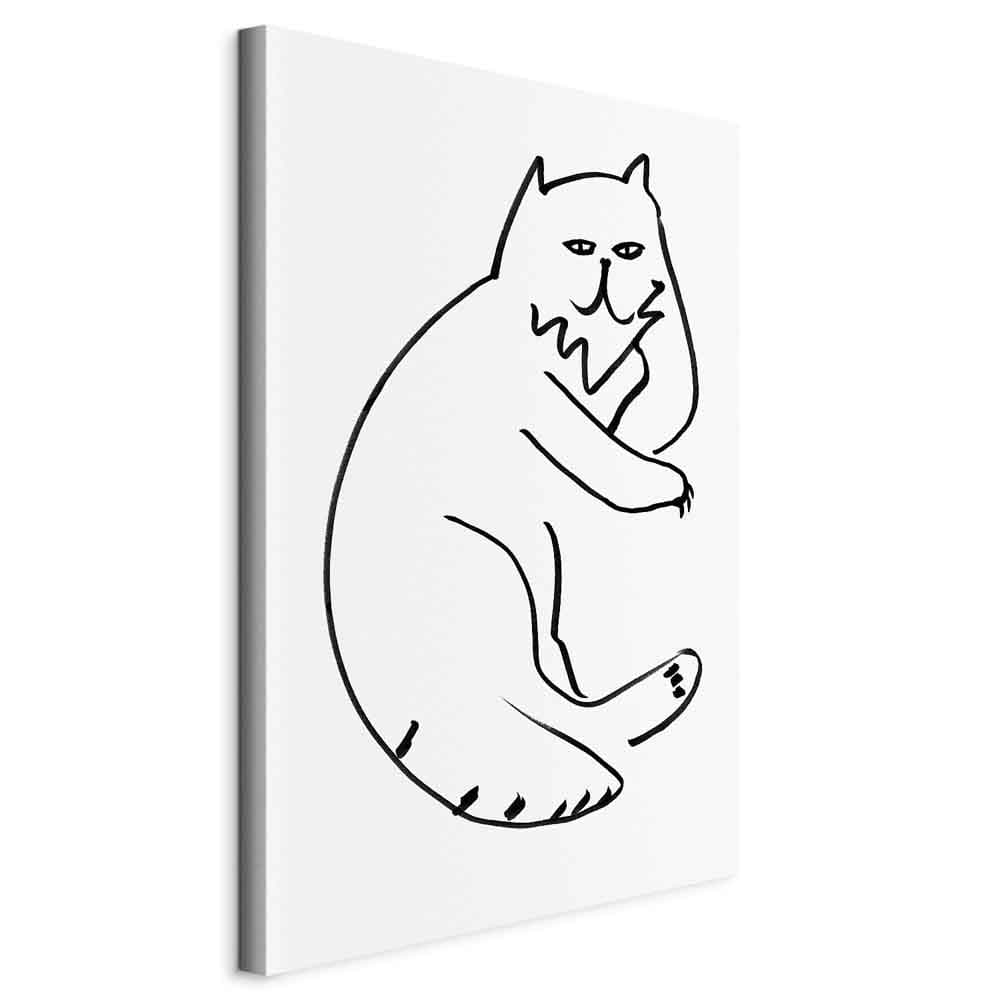 Leinwandbild Koci relaks 20×30 cm, italienische Leinwand