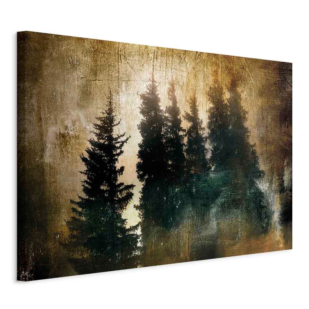 Obraz na płótnie Dostojne świerki szeroki 30×20 cm, płótno standard