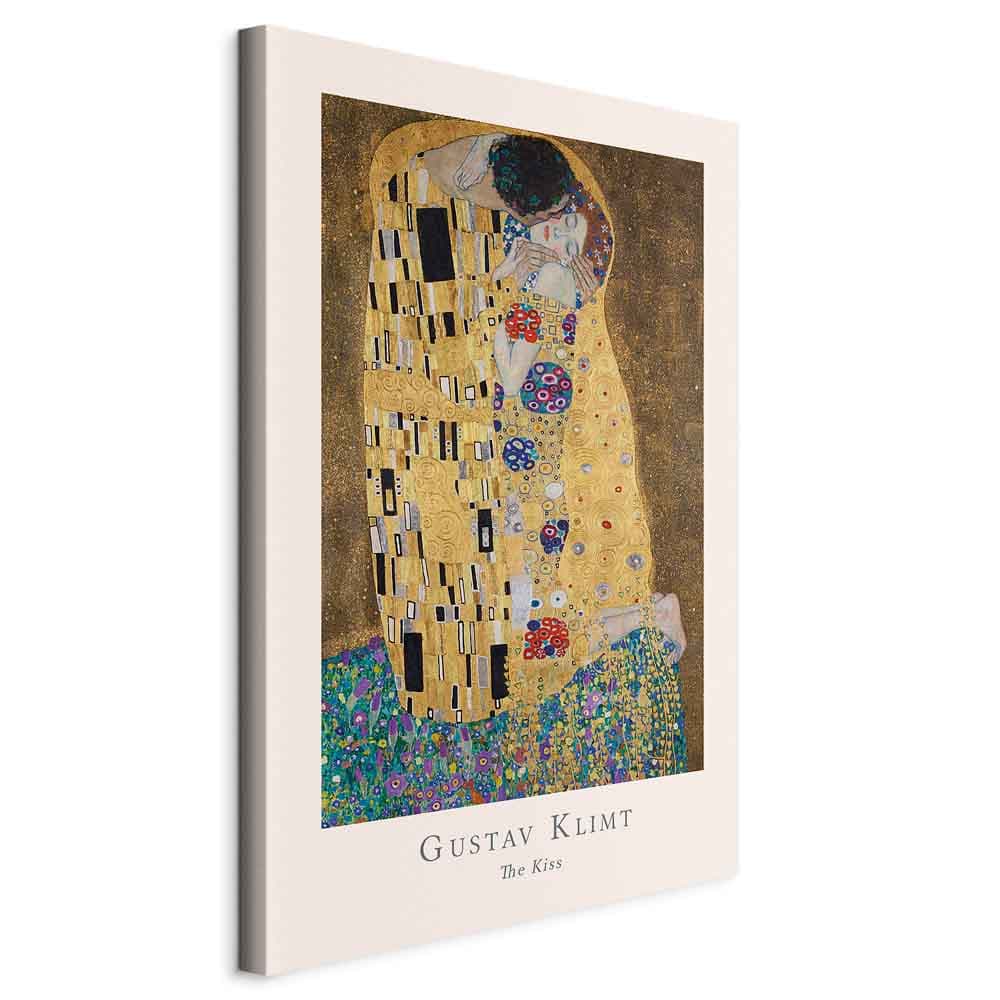 Картина на холсте Gustav Klimt - The Kiss 80×120 см, итальянский холст
