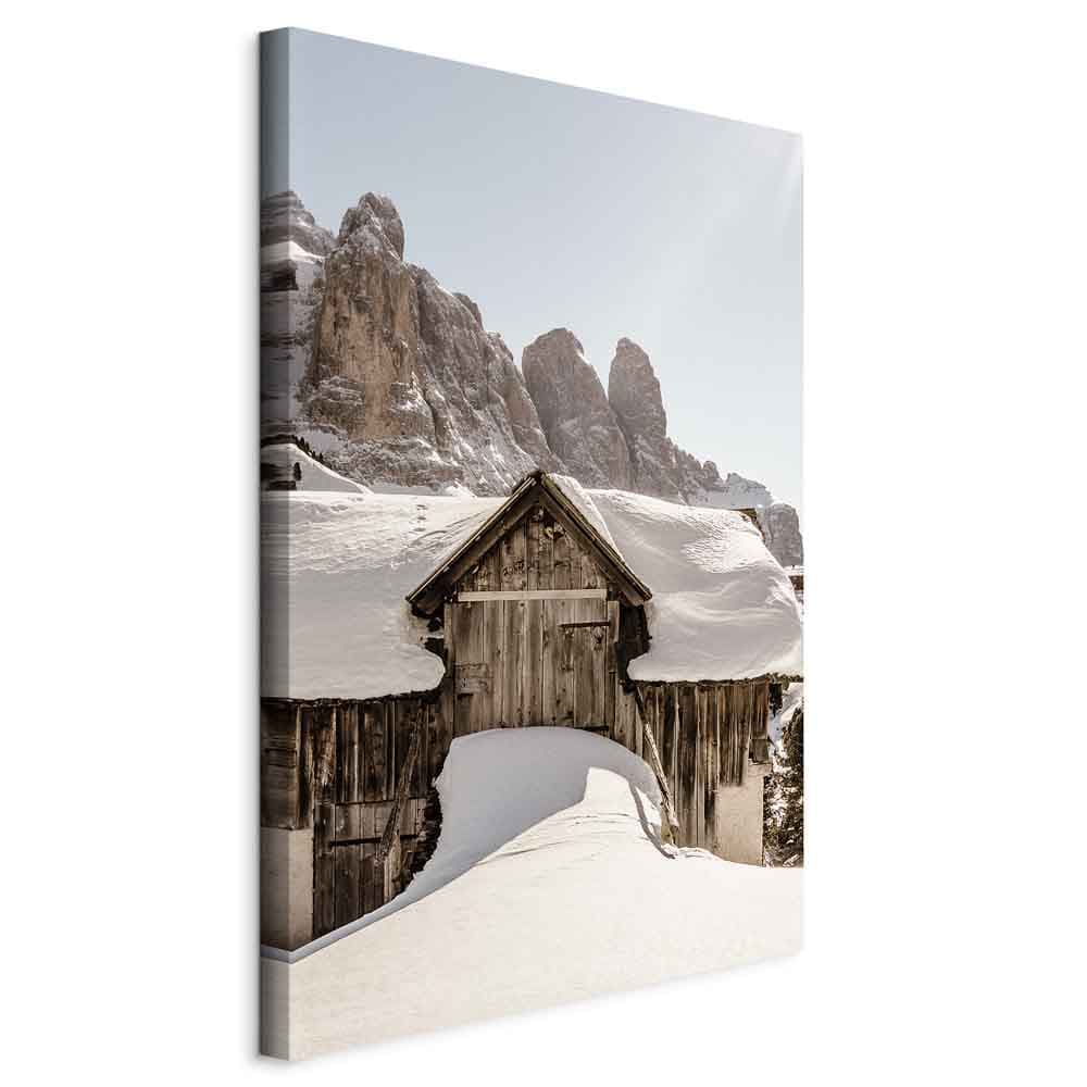 Leinwandbild Zima w Dolomitach 80×120 cm, Standardleinwand