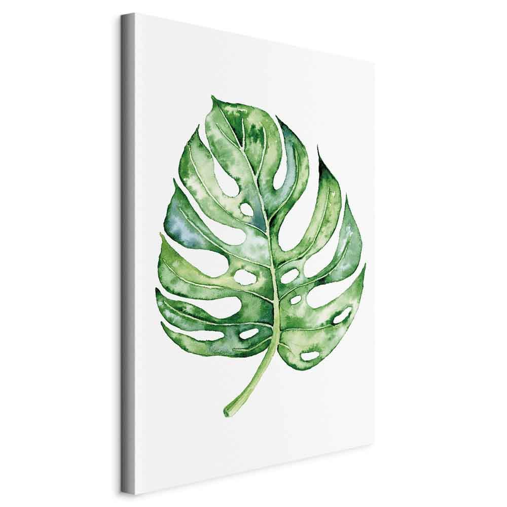 Obraz na płótnie Akwarelowa monstera 20×30 cm, płótno standard