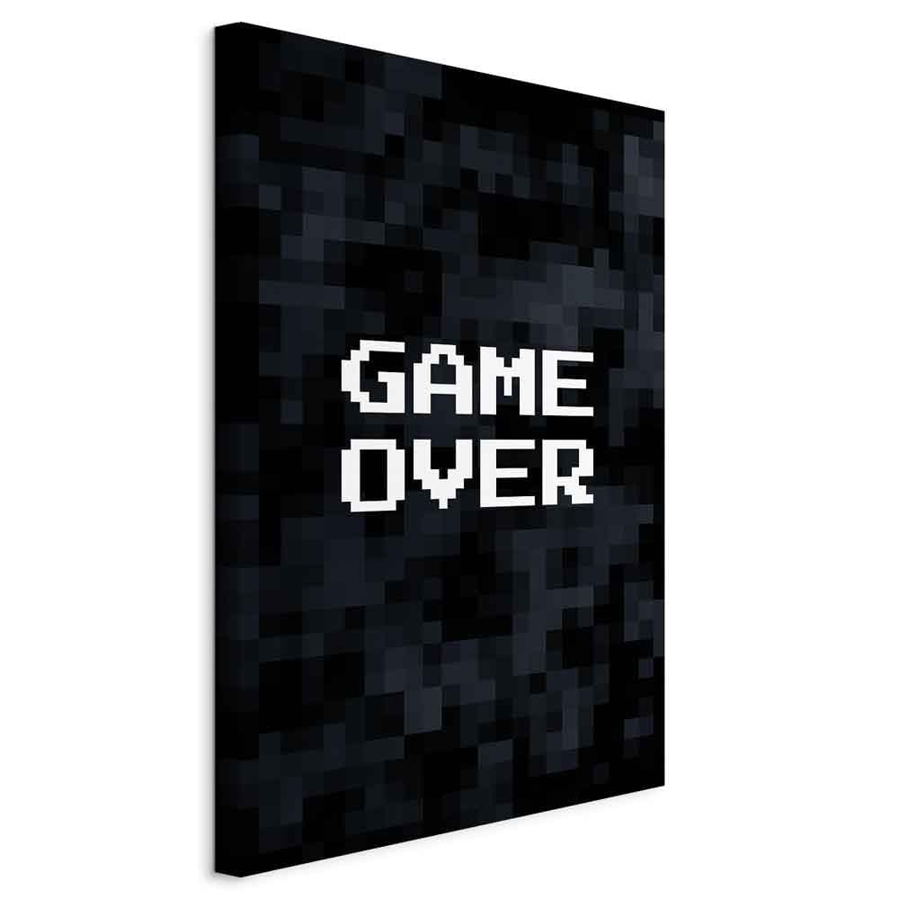 Obraz na płótnie Game Over w pikselach 20×30 cm, płótno standard