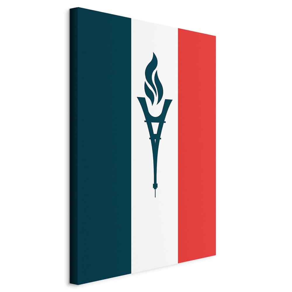 Leinwandbild Znicz na tle flagi Francji 40×60 cm, Standardleinwand