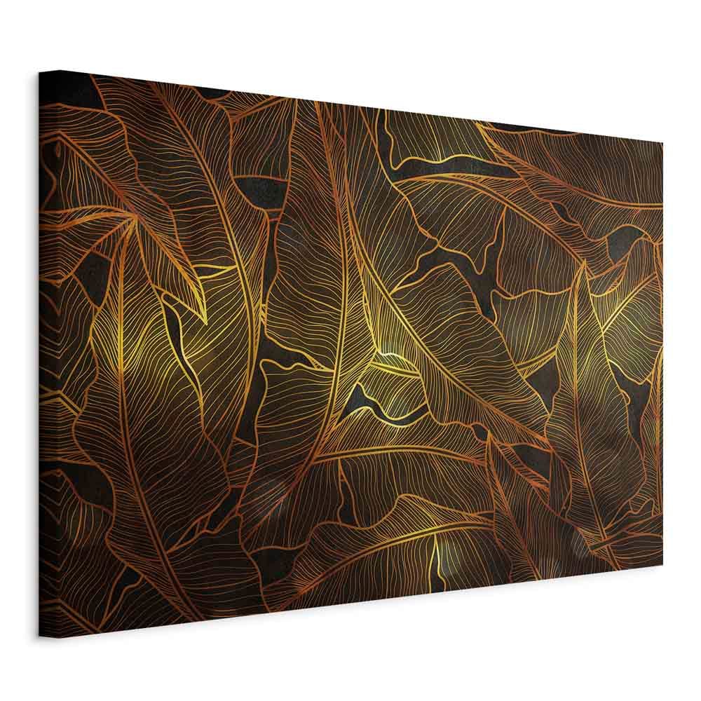 Leinwandbild Taniec złotych liści szeroki 30×20 cm, Standardleinwand