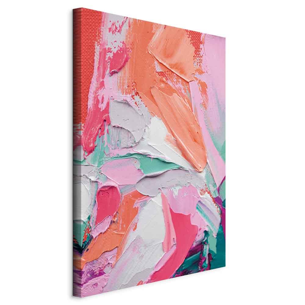 Leinwandbild Energetyczne Barwy - abstrakcyjna kompozycja z intensywnymi kolorami 20×30 cm, italienische Leinwand