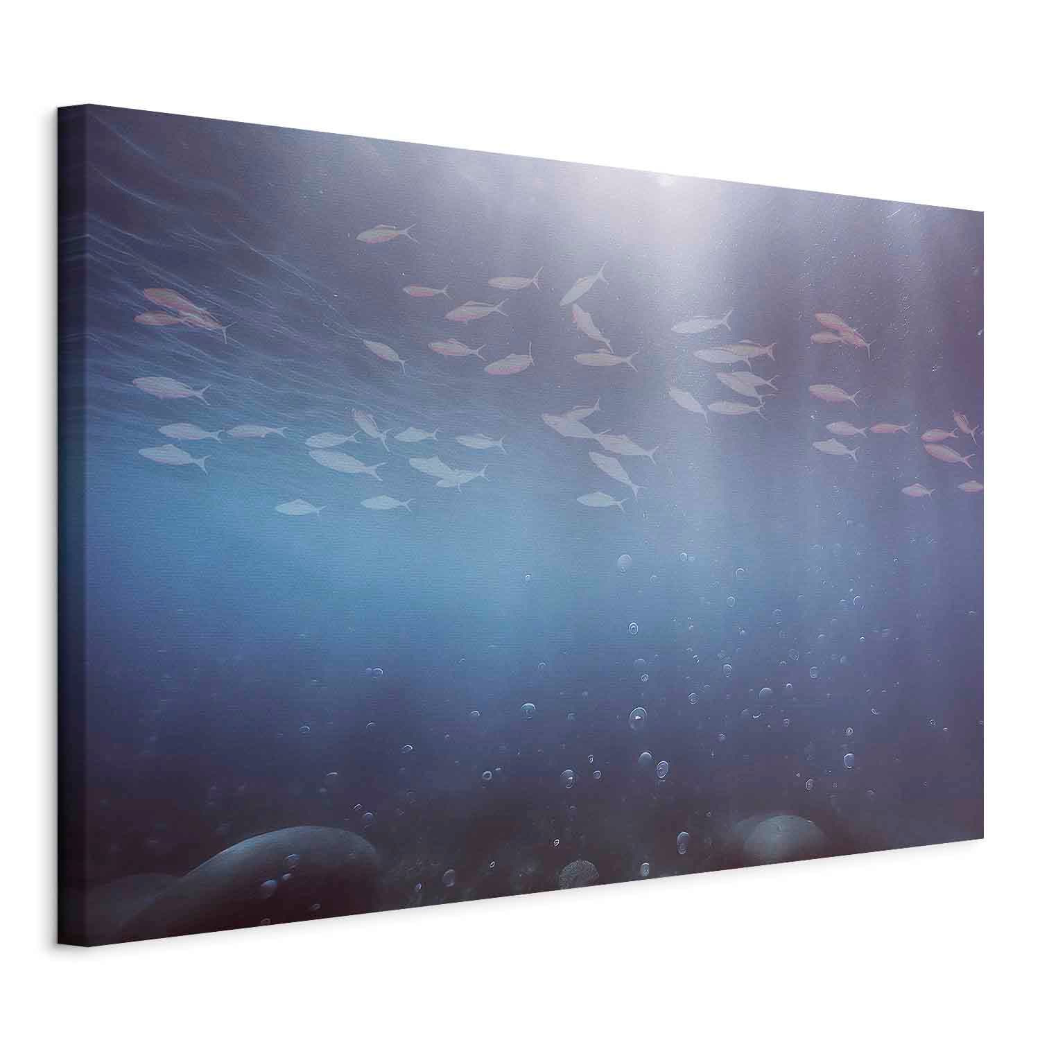 Obraz na płótnie Rybki w głębinach 90×60 cm, płótno standard