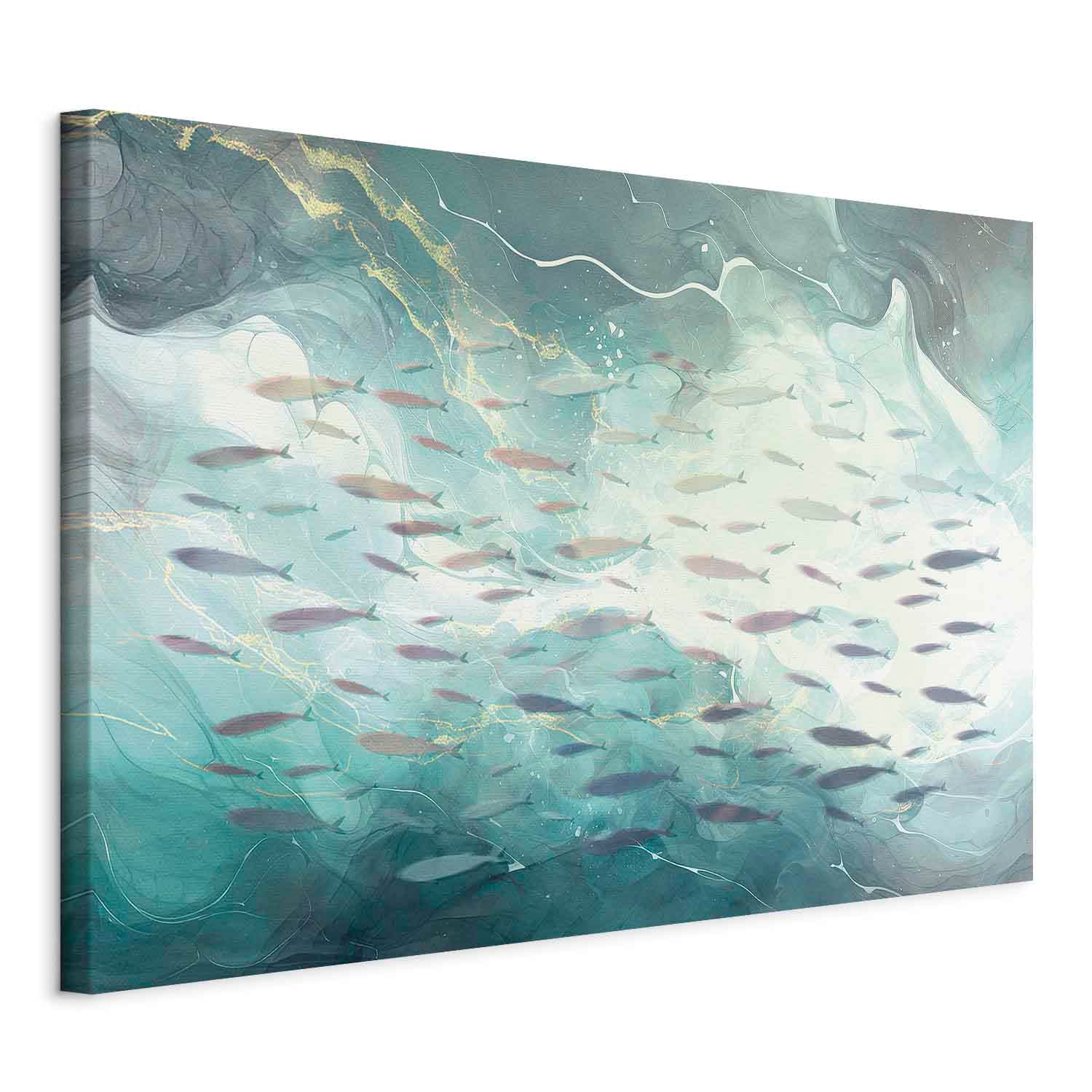 Obraz na płótnie Ławica drobnych ryb 90×60 cm, płótno włoskie