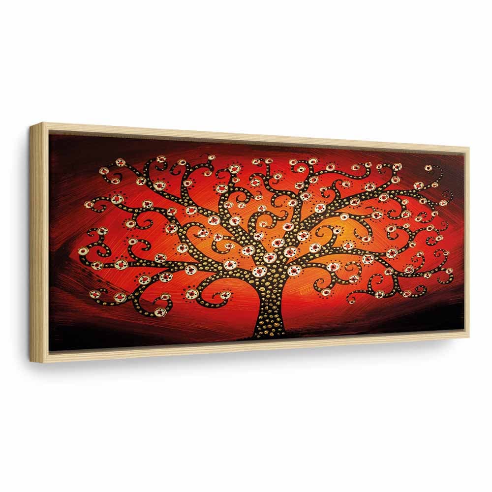 Obraz na płótnie Ogniste drzewo wąski 120×40 cm, płótno standard